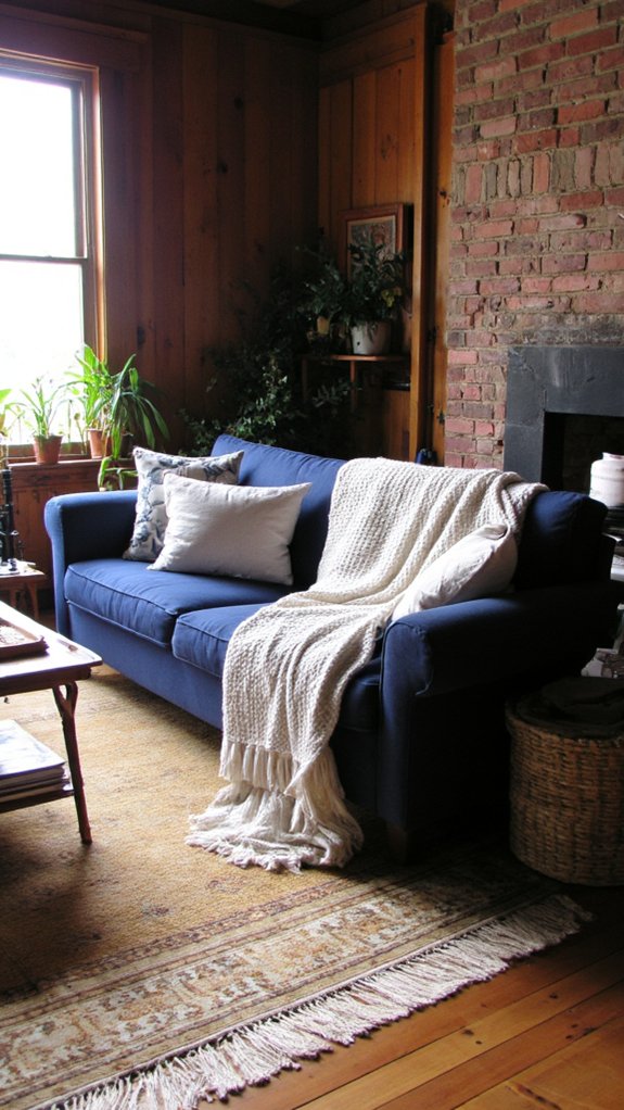 cozy layered textures living room