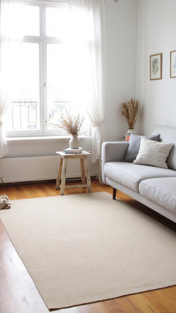 cozy minimalist rug choice