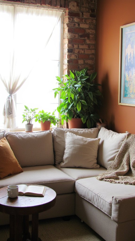 cozy modular sofa nook