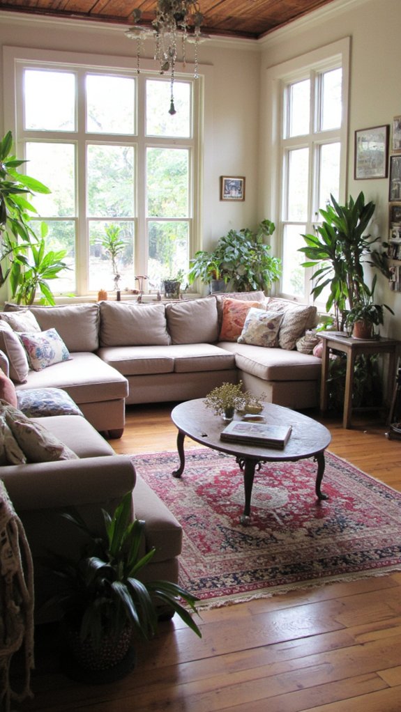 cozy nook with plants