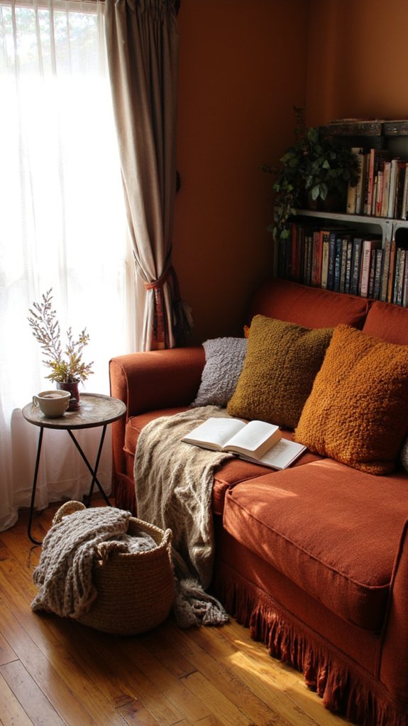 cozy nook with tea