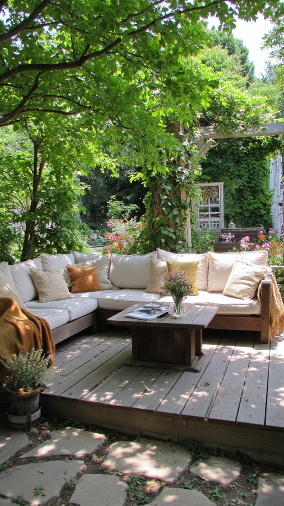cozy outdoor inspired living space