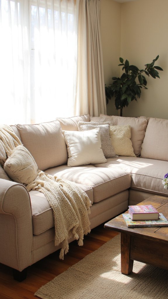 cozy plush sectional sofa