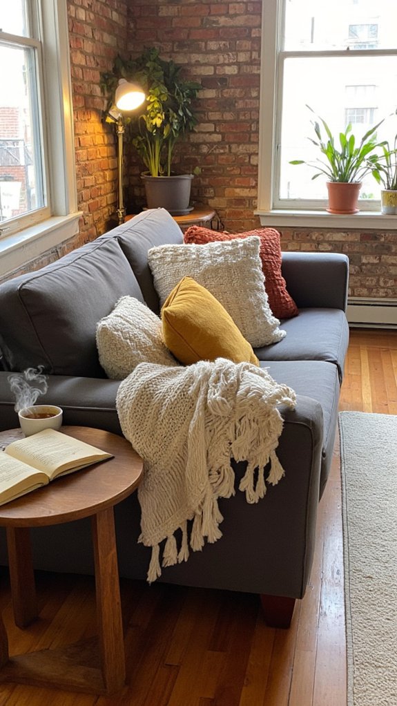 cozy reading nook setup