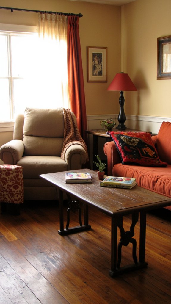 cozy recliner enhances decor