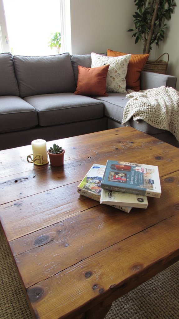 cozy rustic coffee table
