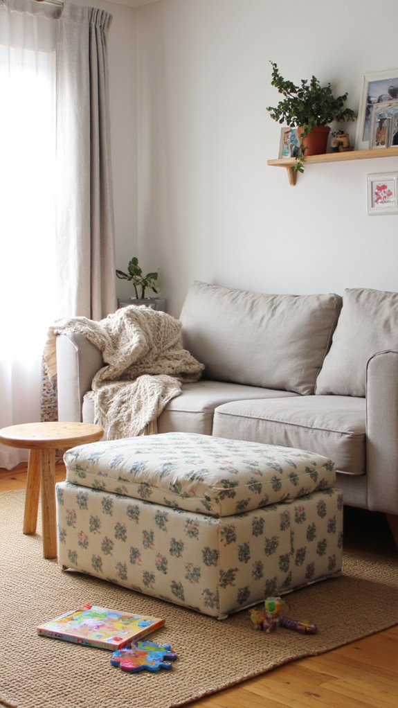 cozy sofa playful storage