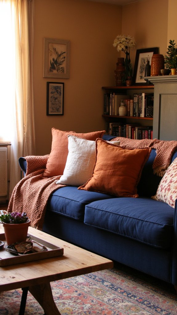 cozy terracotta decor accents