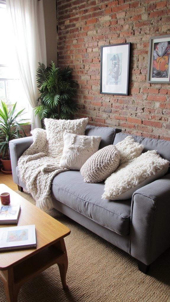 cozy textured living room accents