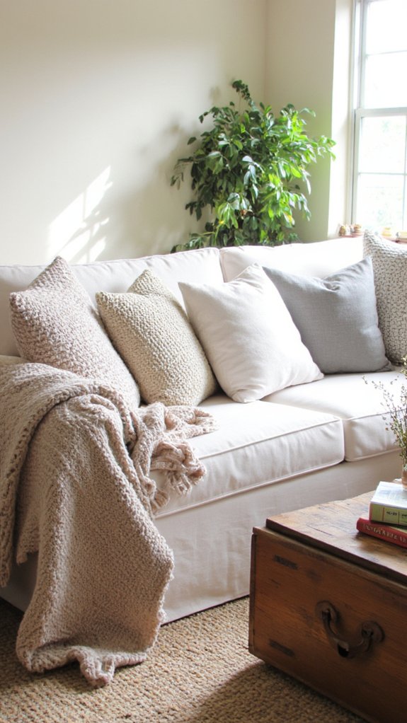 cozy throw blanket styling