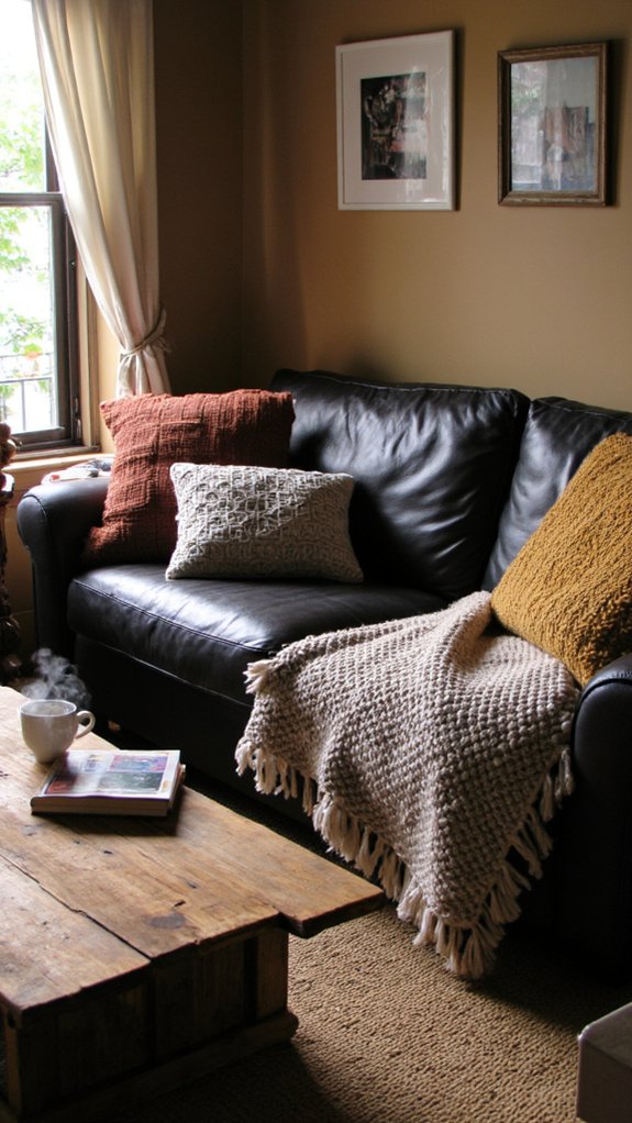 cozy throws and cushions