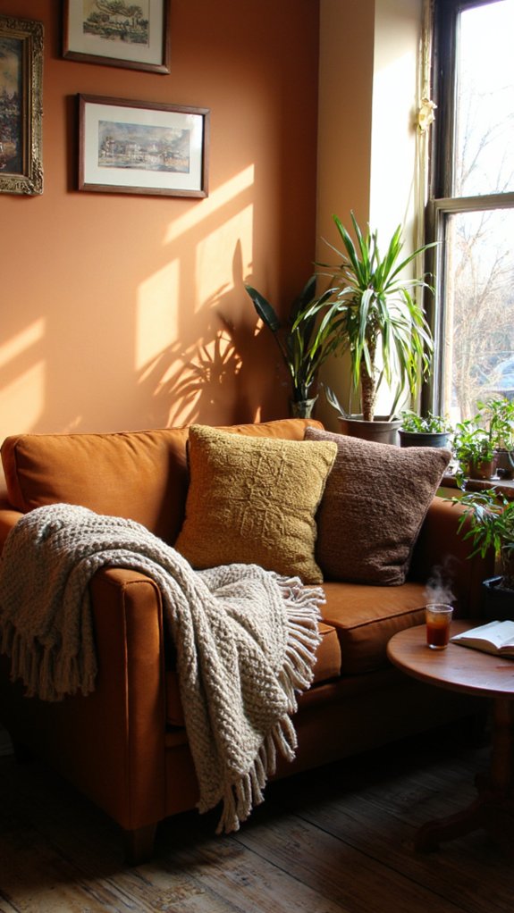cozy velvet reading nook