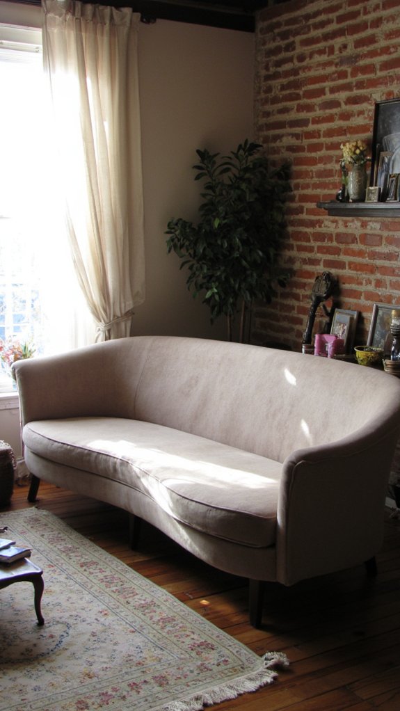 cozy versatile curved sofas