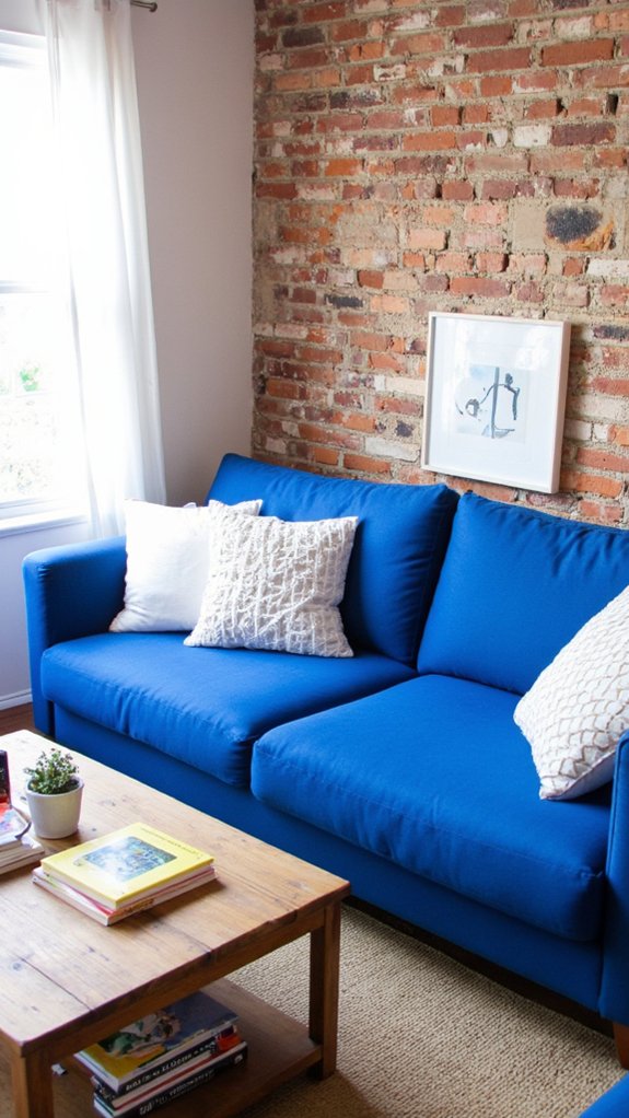 crisp blue bright white accents