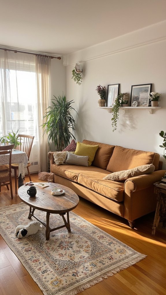 curved sofa enhances space