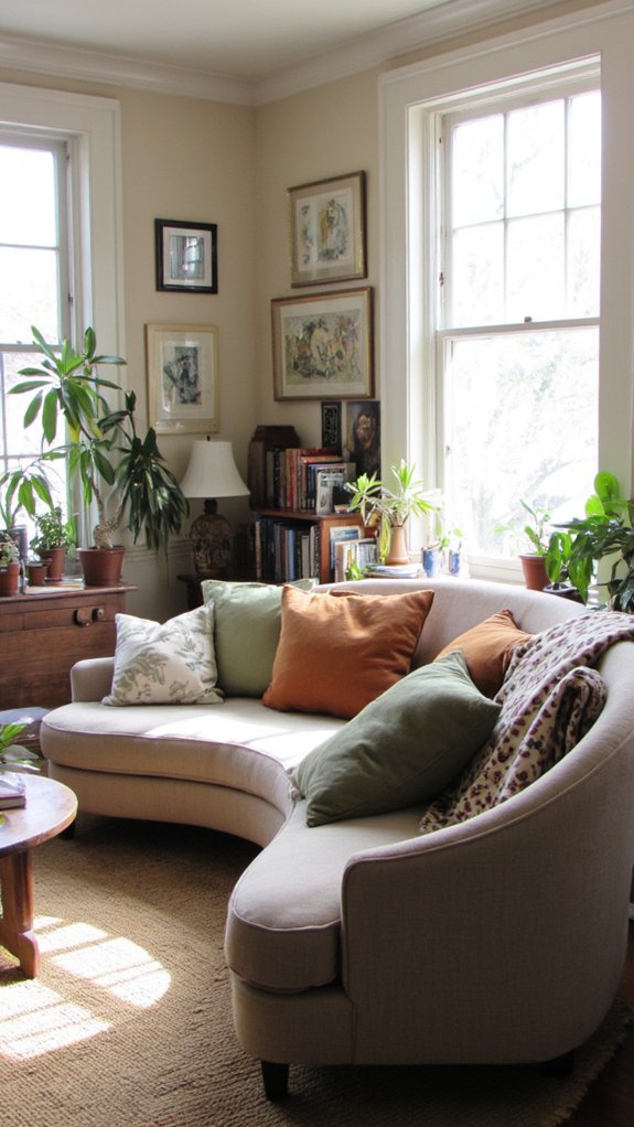 curved sofas enhance intimacy