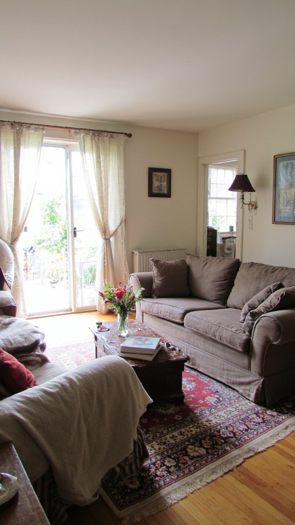 diagonal sofa enhances space