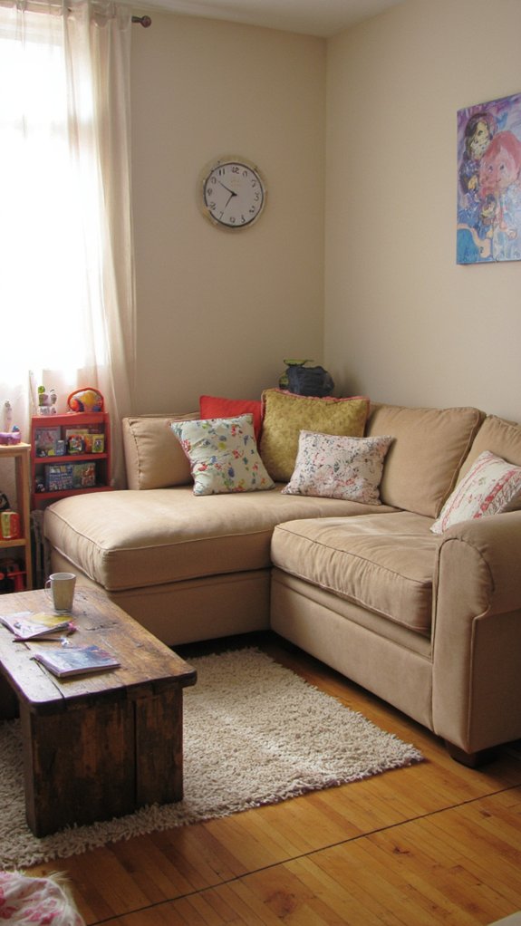 durable spacious easy clean sofa