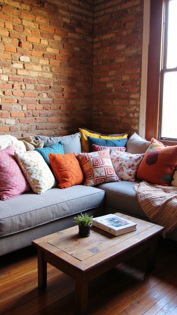 dynamic asymmetrical pillow arrangement