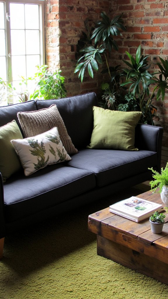 earthy greens enhance tranquility