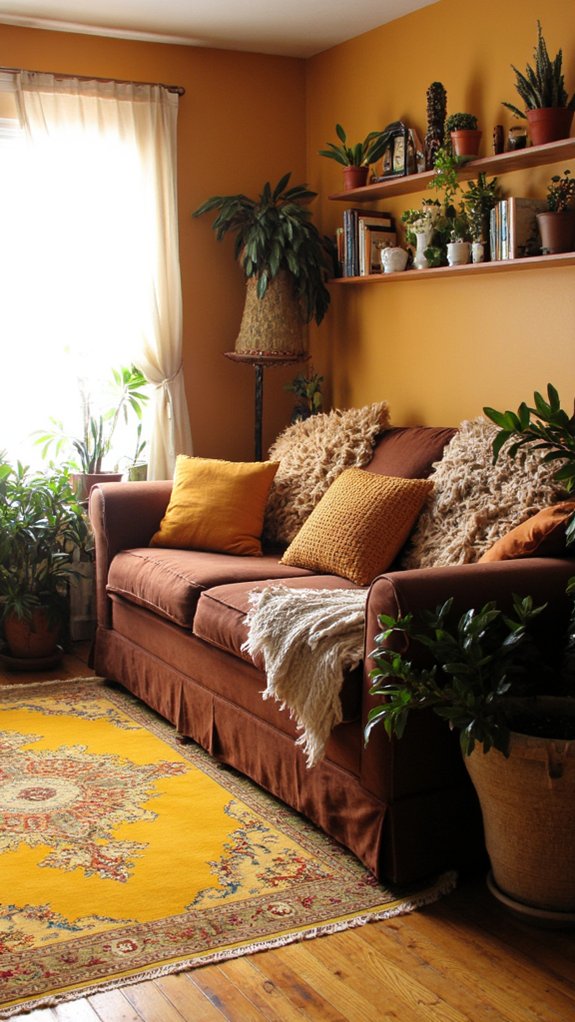 earthy tones bold yellow