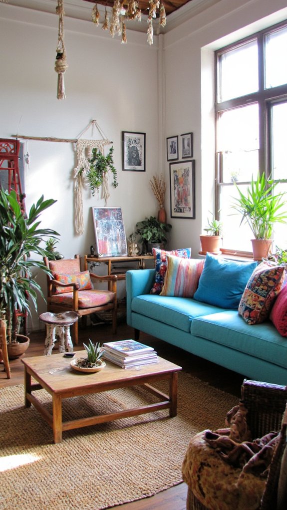 eclectic bohemian living room