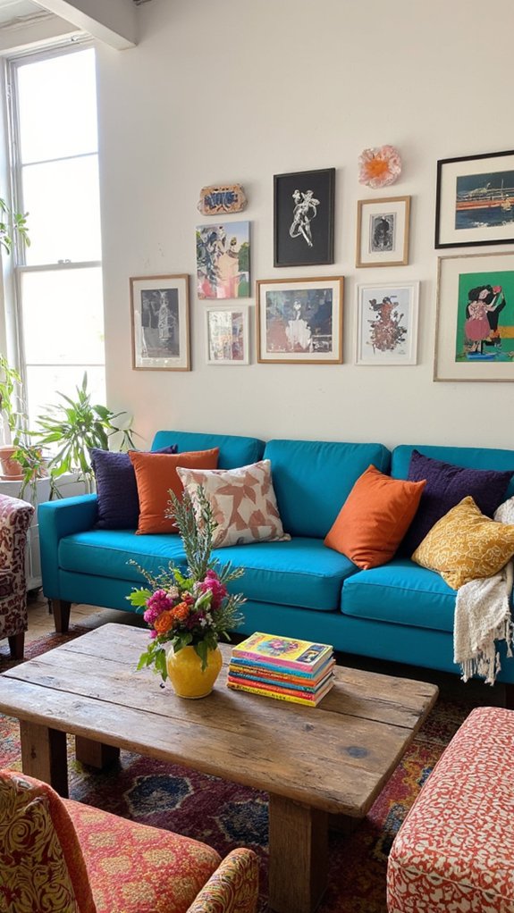 eclectic living room transformation
