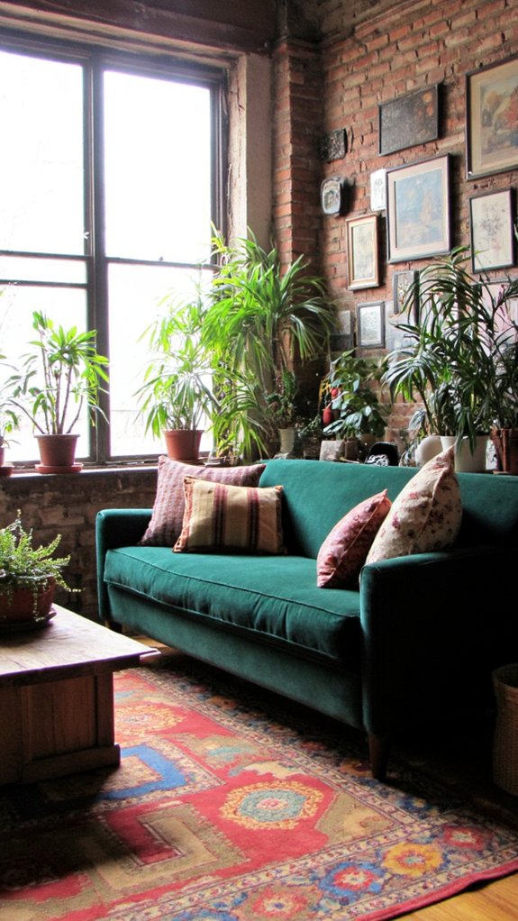 eclectic living space design