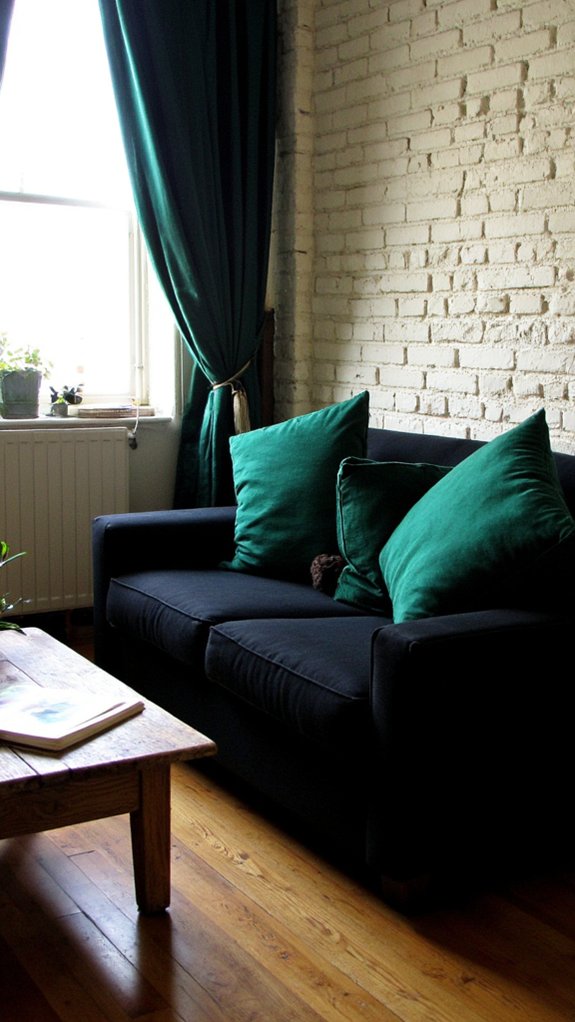 elegant black and emerald