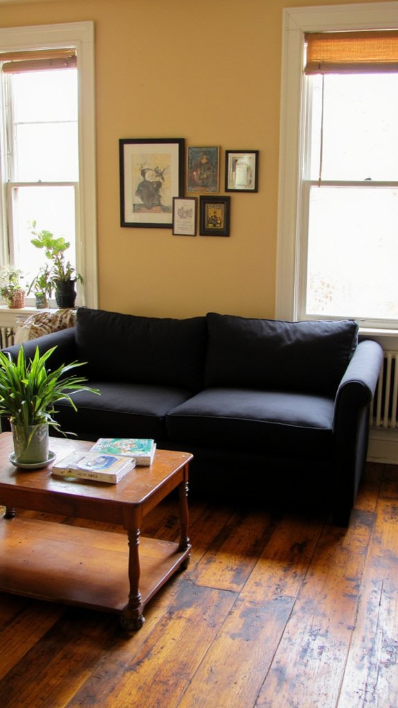 elegant black sofa harmony