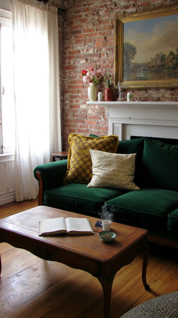 elegant classic green sofas