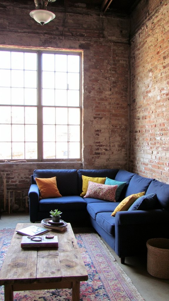 elegant contrast in loft