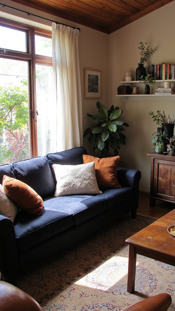 elegant contrast with navy