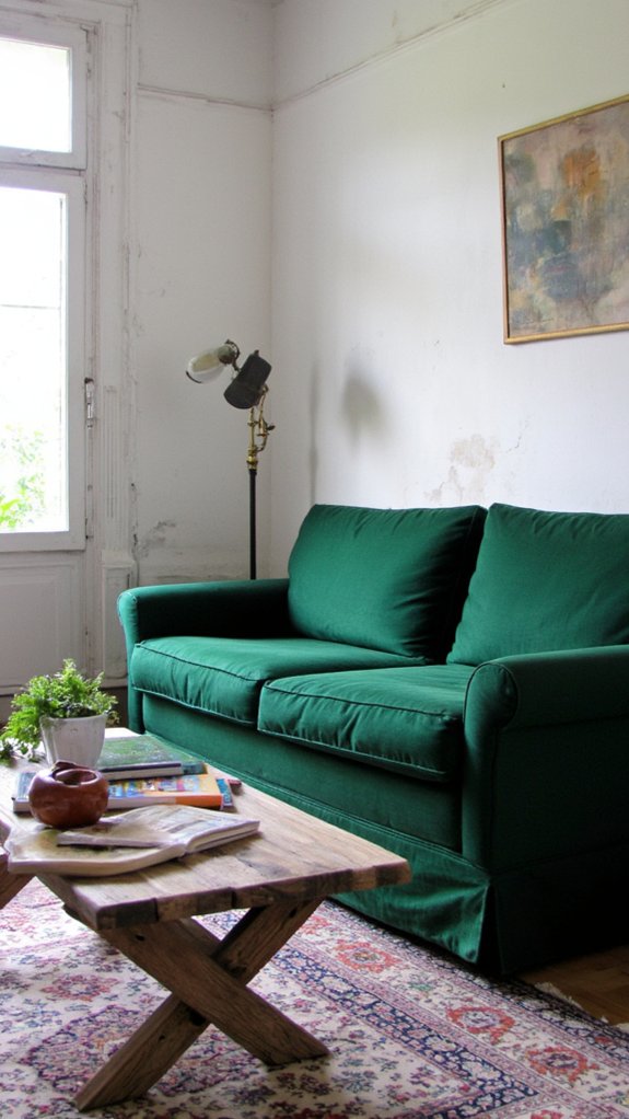 elegant emerald and white