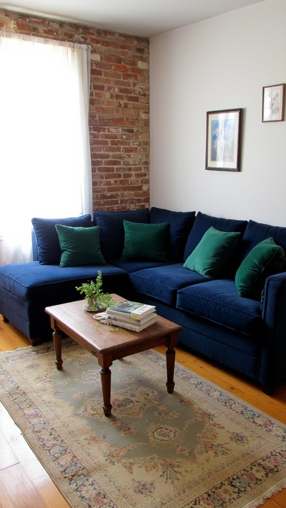 elegant emerald green accents