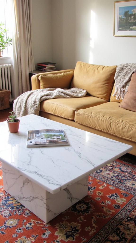 elegant marble coffee tables