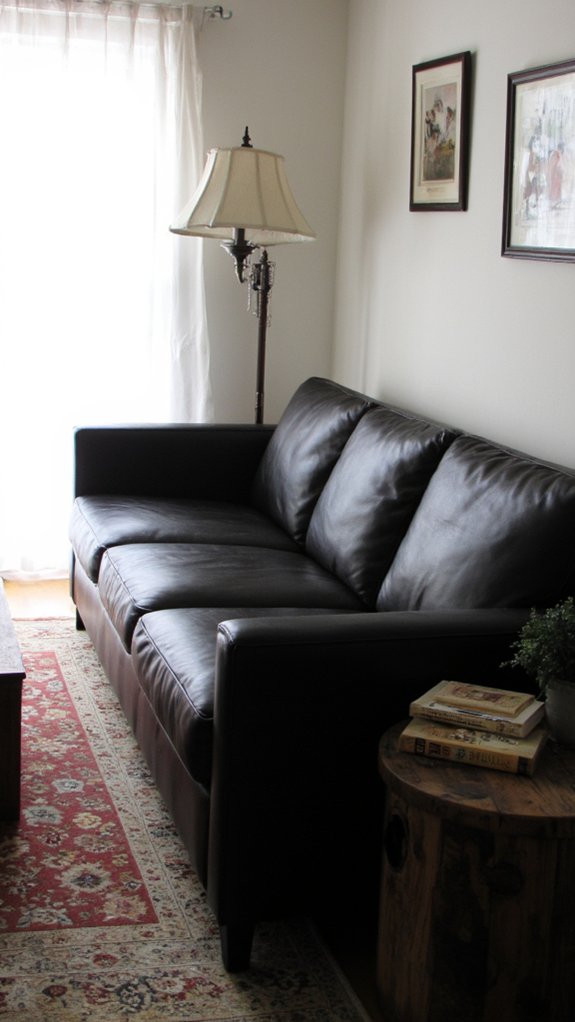 elegant modern leather sofa