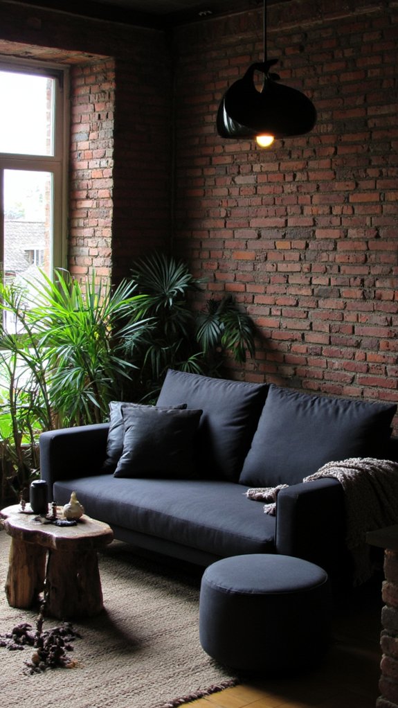 elegant sofa striking lighting