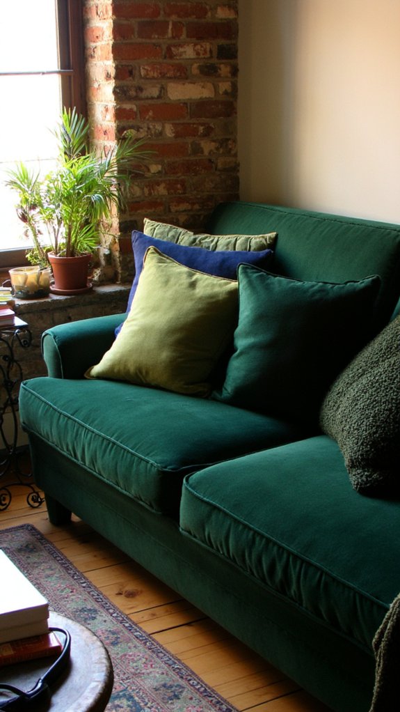 elegant soft green pillows