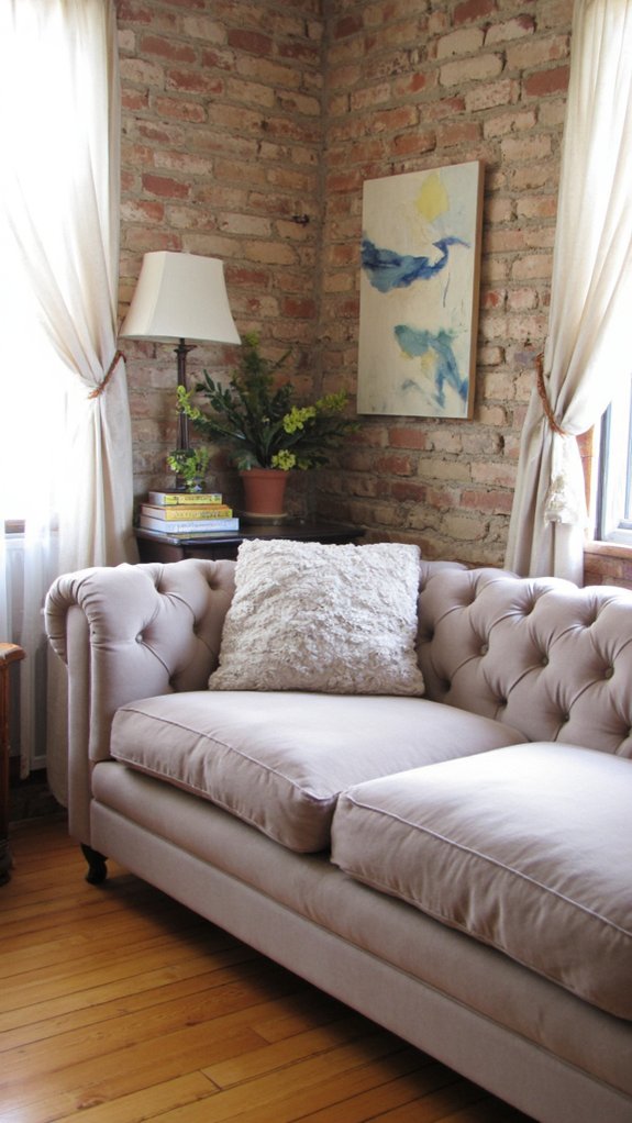 elegant tufted sofa comfort