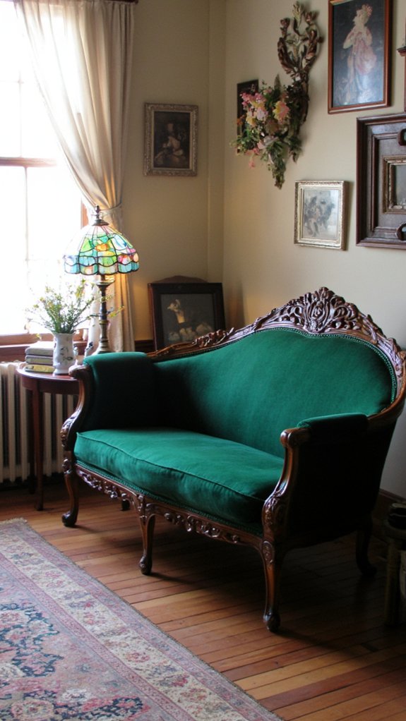 elegant victorian settee charm