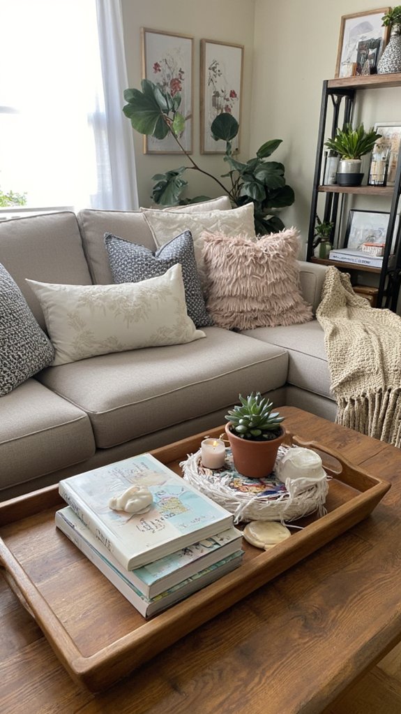 elevate sofa styling with trays