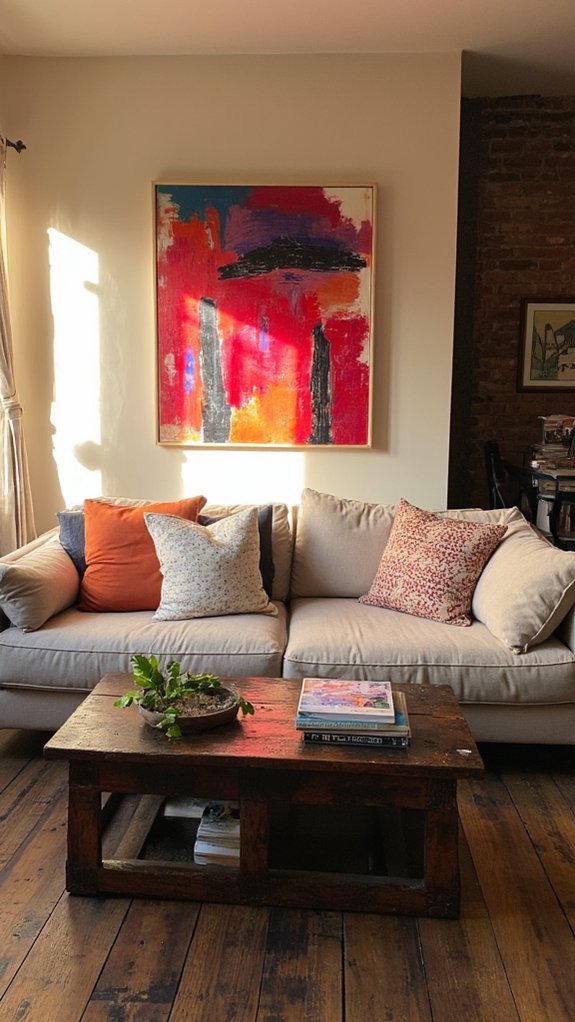 elevate sofa with statement piece