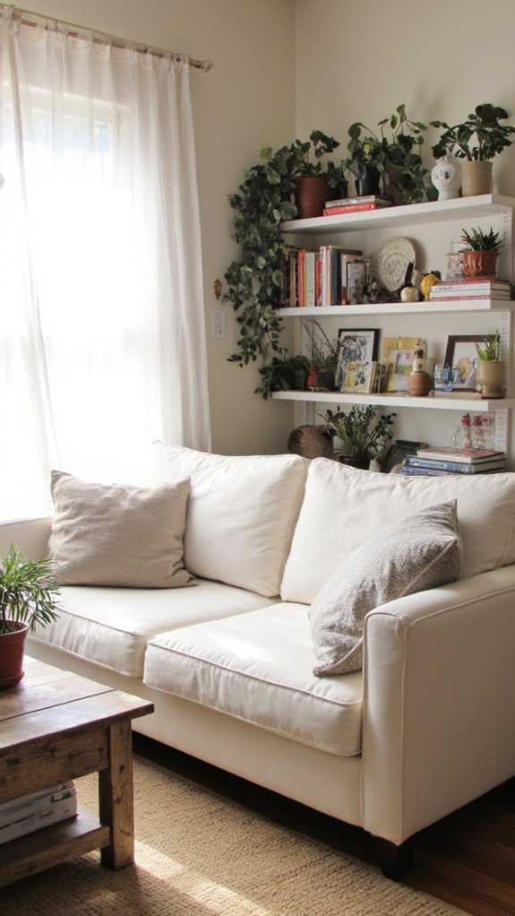 elevate space with open shelving