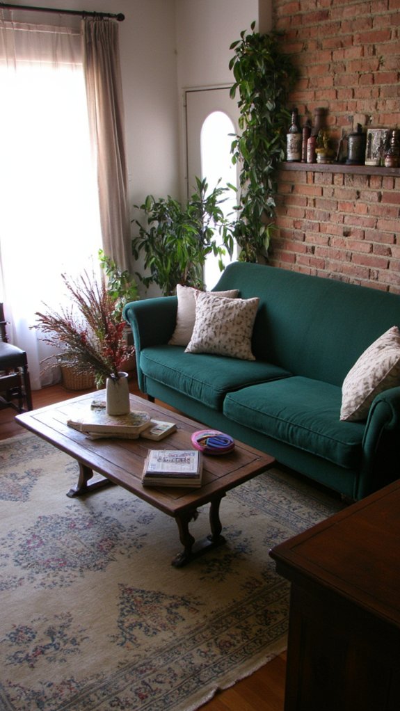 emerald couch with luxury