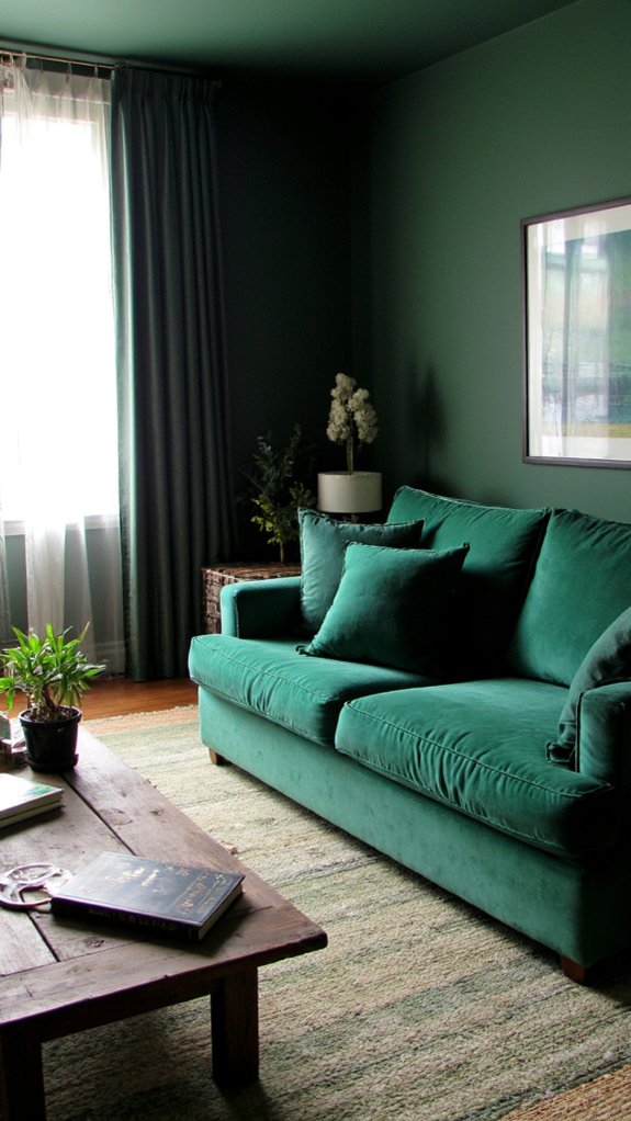 emerald green luxury layering