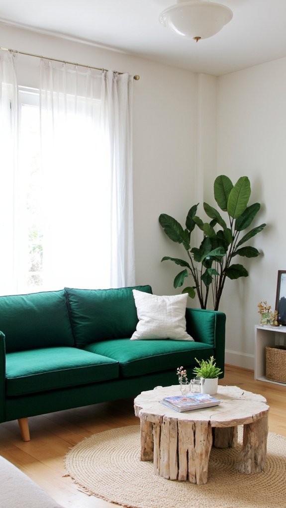 emerald green sophisticated minimalism