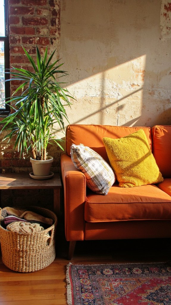 enhance warmth with greenery