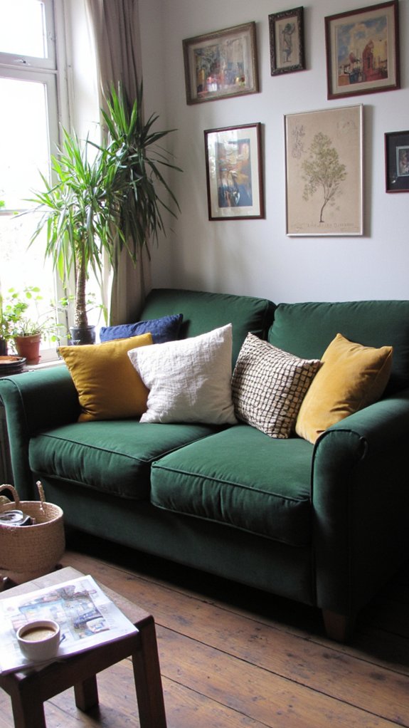 gallery wall enhances decor