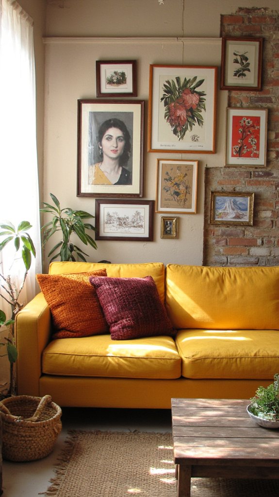 gallery wall enhances vibrancy